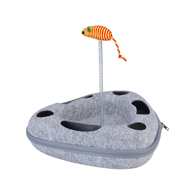 Triangle Bell Felt Toy With Mouse